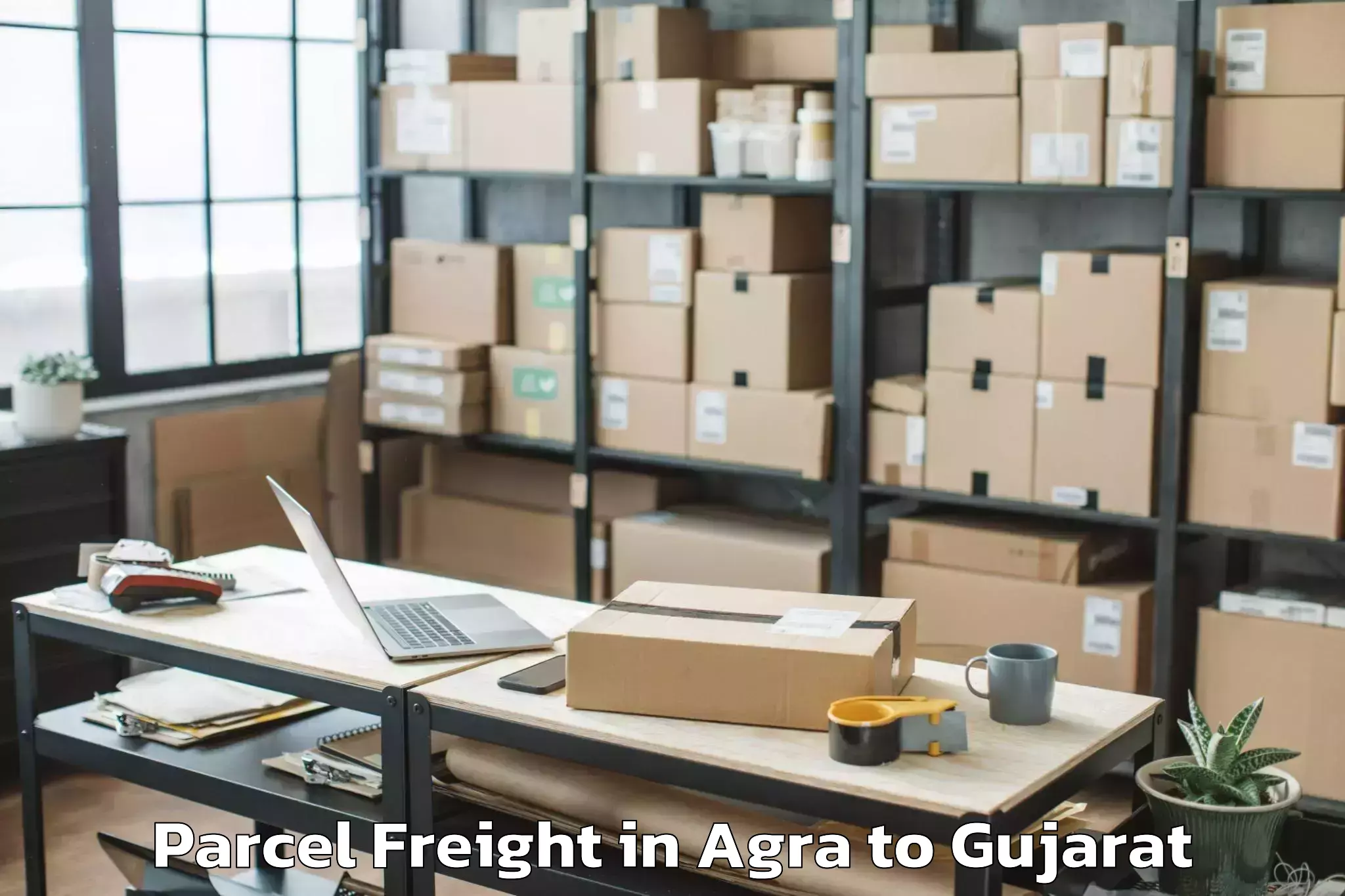 Trusted Agra to Visavadar Parcel Freight